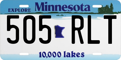 MN license plate 505RLT