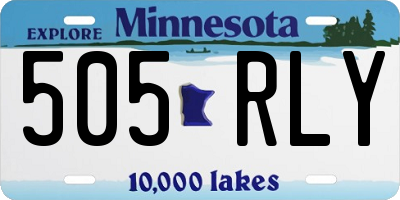 MN license plate 505RLY