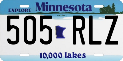 MN license plate 505RLZ