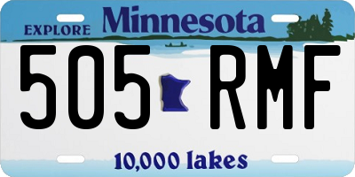 MN license plate 505RMF