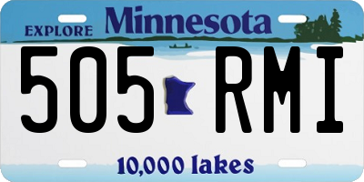 MN license plate 505RMI