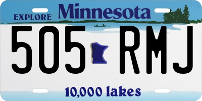 MN license plate 505RMJ