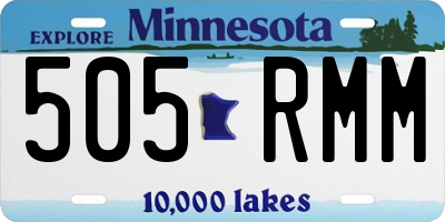 MN license plate 505RMM