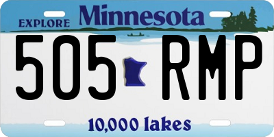 MN license plate 505RMP