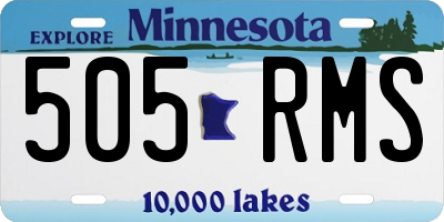 MN license plate 505RMS