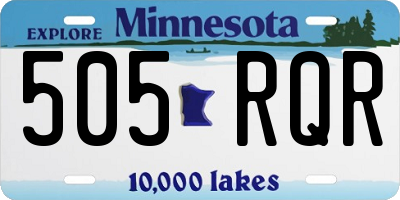 MN license plate 505RQR