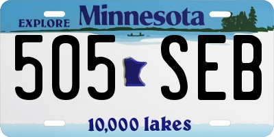 MN license plate 505SEB