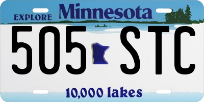 MN license plate 505STC