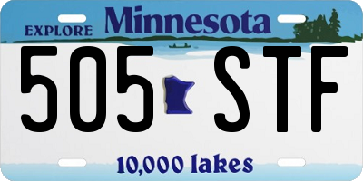 MN license plate 505STF