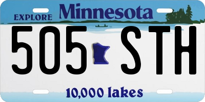MN license plate 505STH