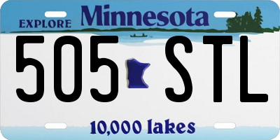 MN license plate 505STL