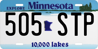 MN license plate 505STP