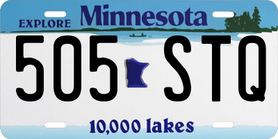 MN license plate 505STQ