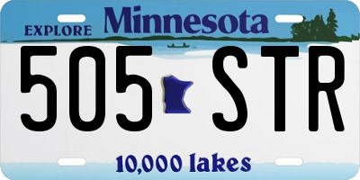 MN license plate 505STR