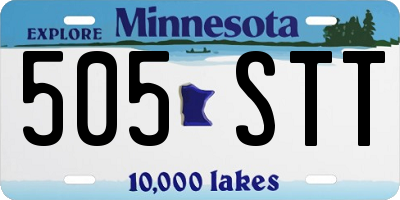 MN license plate 505STT