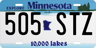 MN license plate 505STZ