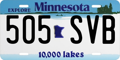 MN license plate 505SVB