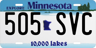 MN license plate 505SVC