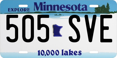 MN license plate 505SVE