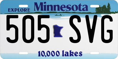 MN license plate 505SVG