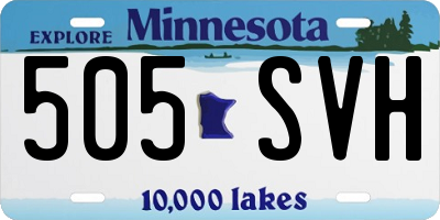 MN license plate 505SVH