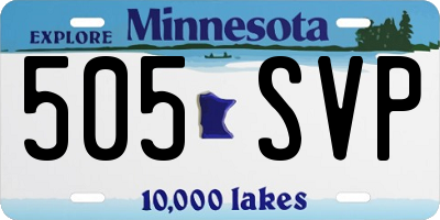 MN license plate 505SVP