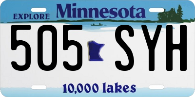 MN license plate 505SYH