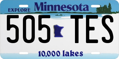 MN license plate 505TES