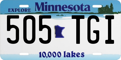 MN license plate 505TGI