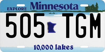 MN license plate 505TGM