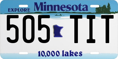 MN license plate 505TIT