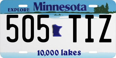 MN license plate 505TIZ