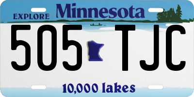 MN license plate 505TJC