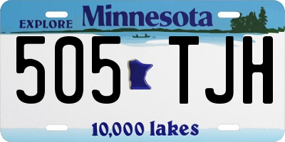 MN license plate 505TJH