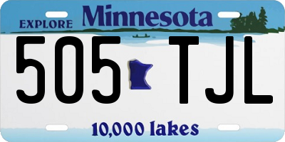 MN license plate 505TJL