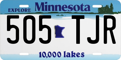 MN license plate 505TJR