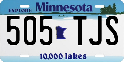MN license plate 505TJS