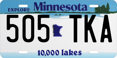 MN license plate 505TKA