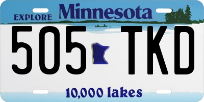 MN license plate 505TKD