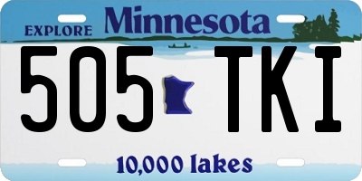 MN license plate 505TKI