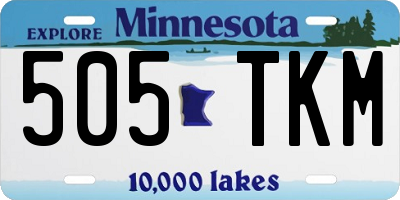 MN license plate 505TKM