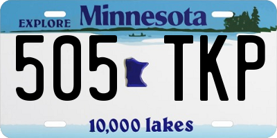 MN license plate 505TKP