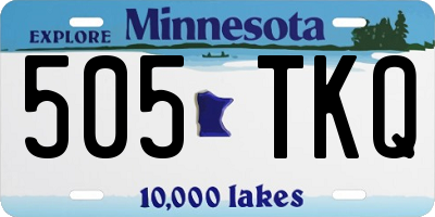 MN license plate 505TKQ
