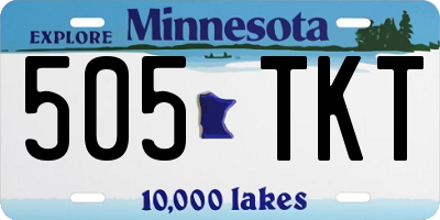 MN license plate 505TKT