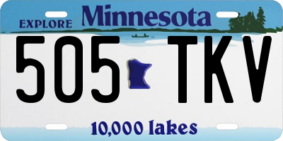 MN license plate 505TKV