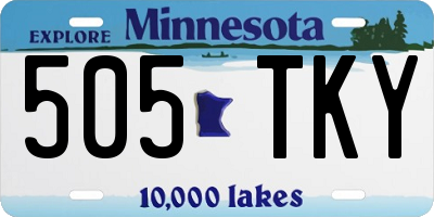 MN license plate 505TKY