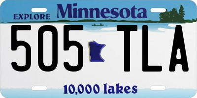 MN license plate 505TLA