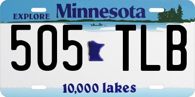 MN license plate 505TLB