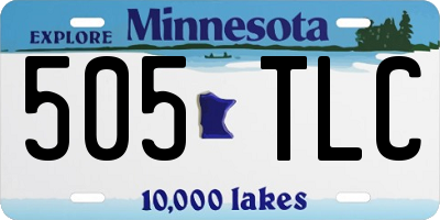 MN license plate 505TLC