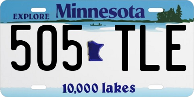 MN license plate 505TLE